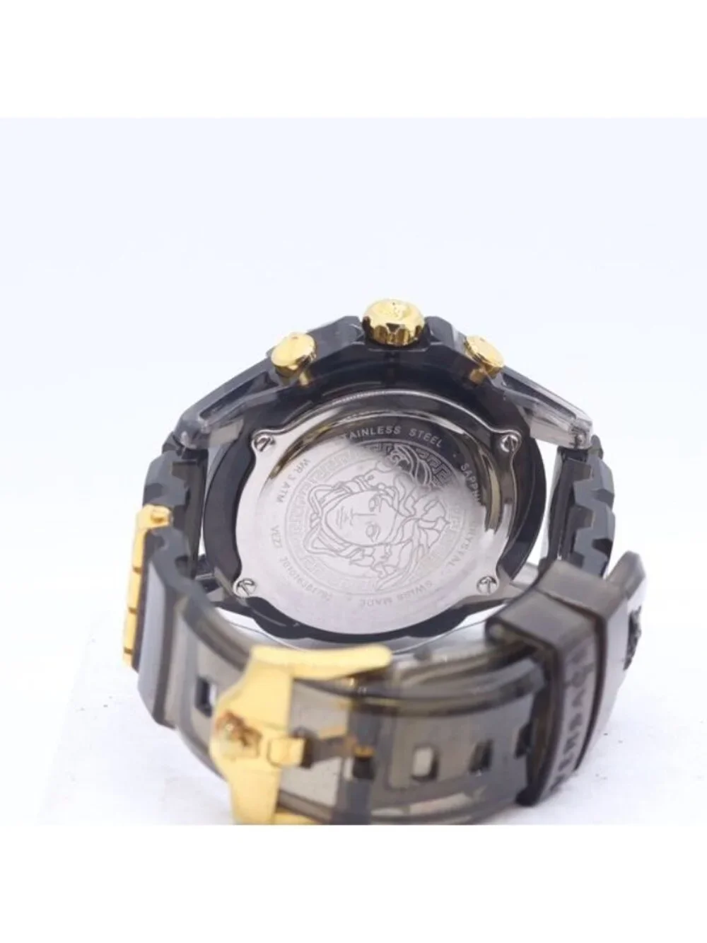 Versace Icon Active Vez 7 Quartz Date Chronograph Black Dial Watch 8 Nbt Nam